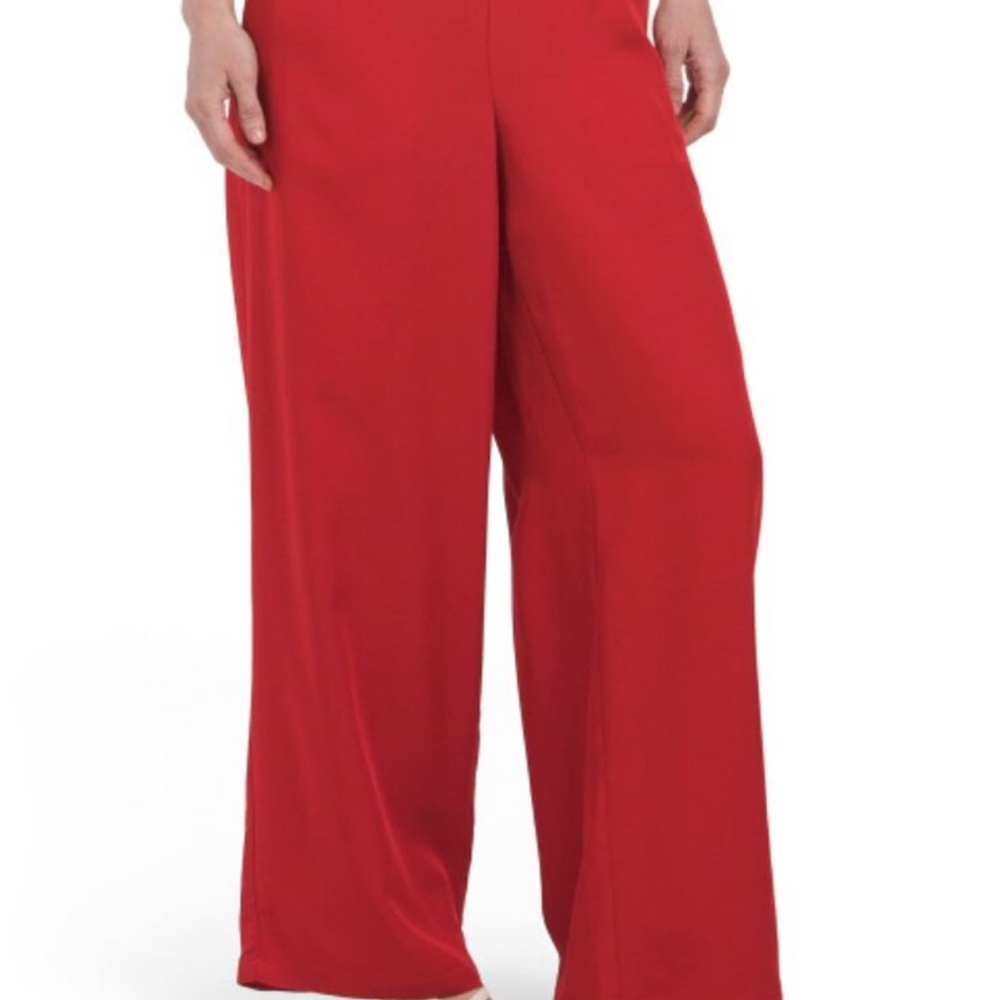 Christian Lacroix Vibrant Red Wide-Leg Pants